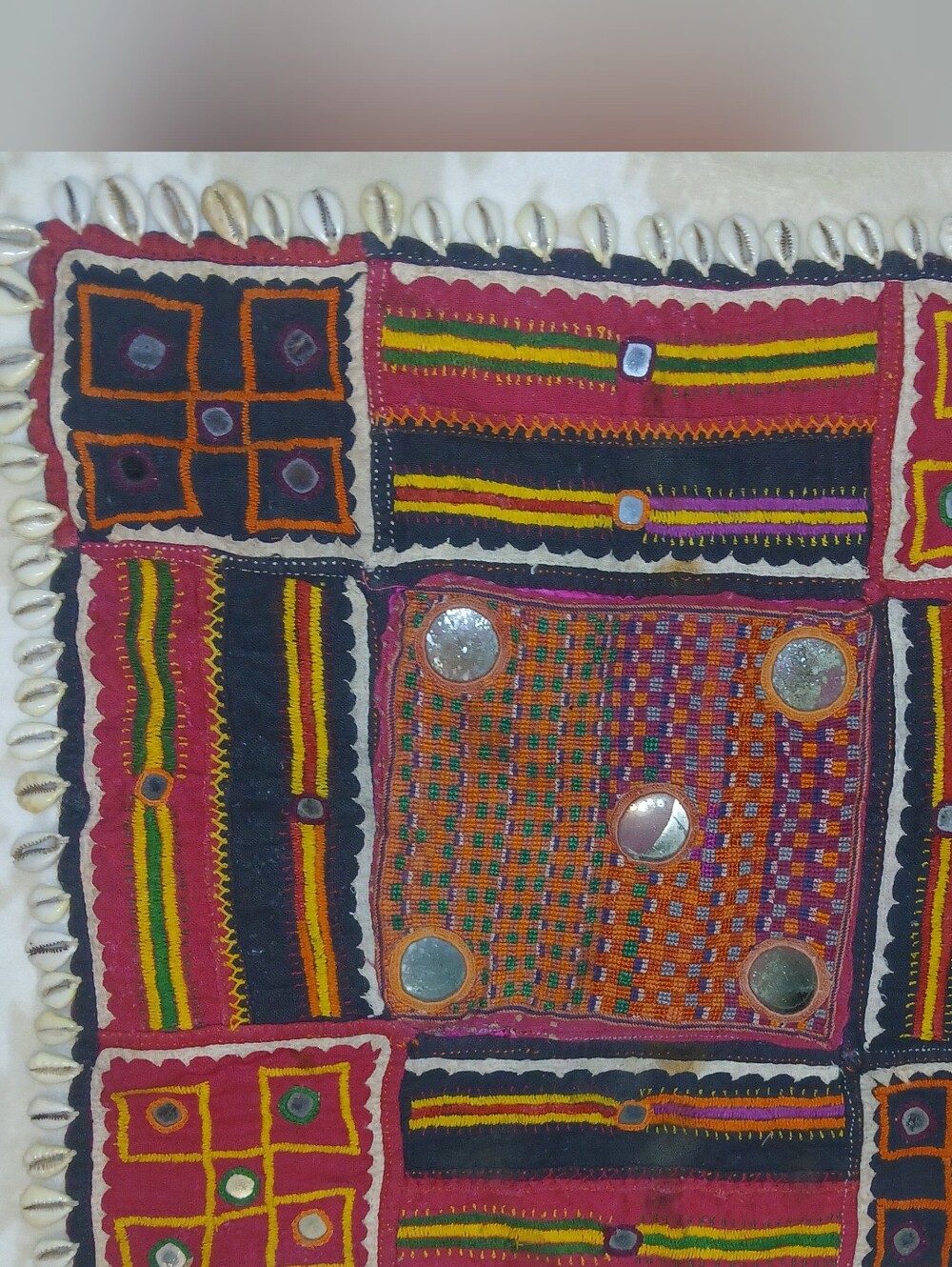 Vintage Hand Embroidered Banjara Textile Panel